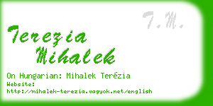 terezia mihalek business card