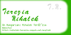 terezia mihalek business card